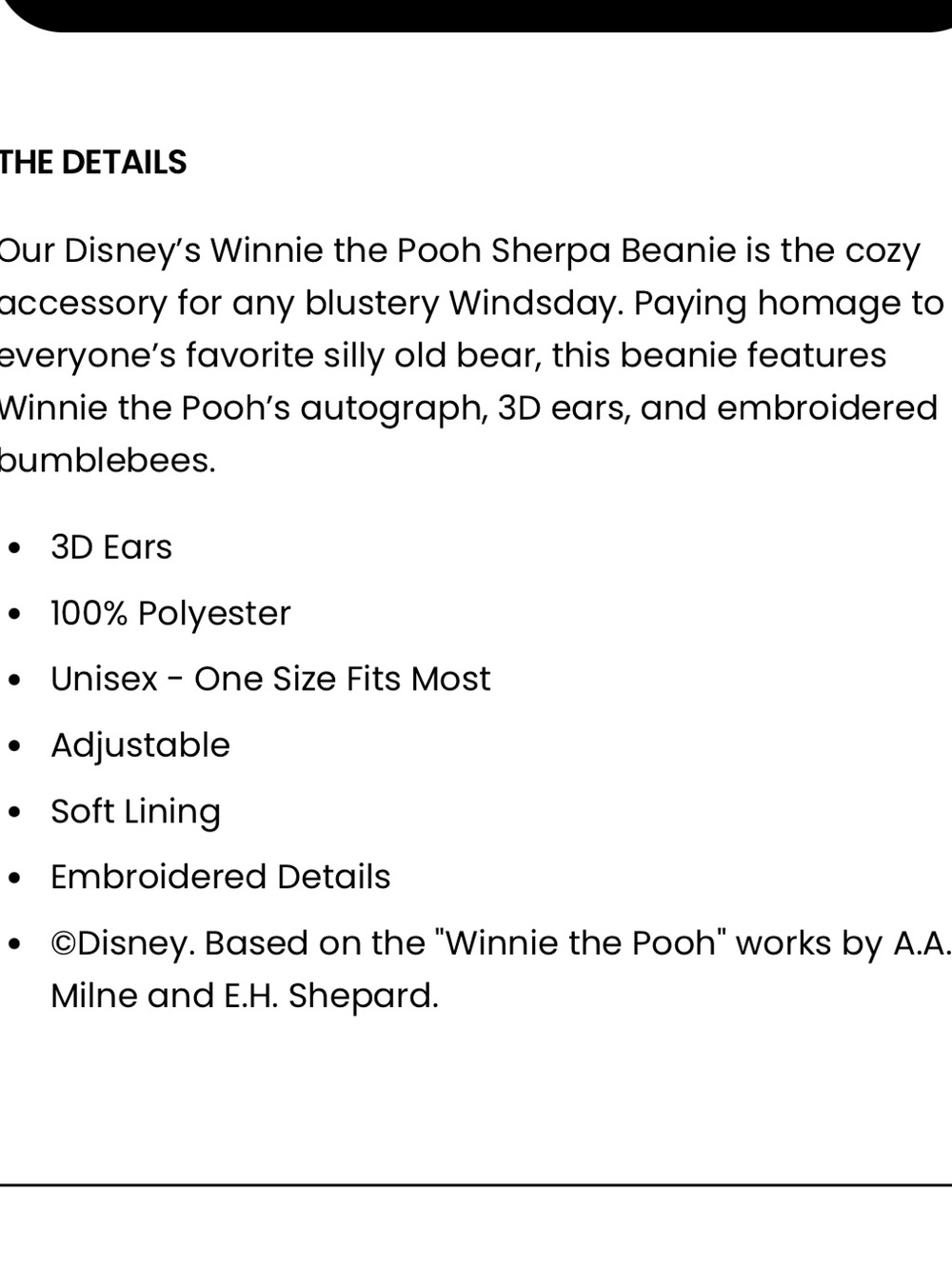 Disney Winnie the pooh Sherpa beanie - Picture 7 of 8